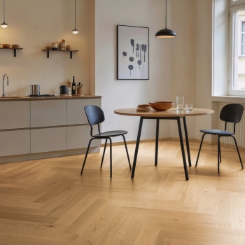 Boen Herringbone Oak Soft Brown Andante Matt Lacquer 137mm