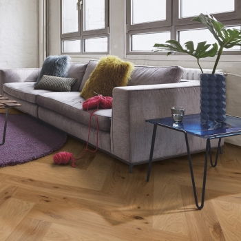 Boen Click Herringbone Oak Vivo Brushed And Oiled Parquet
