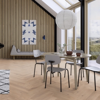Boen Click Oak White Animoso Brushed And Oiled Herringbone