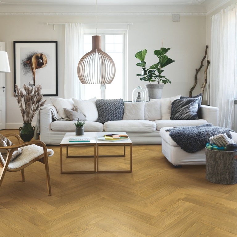 Pergo Chestnut Blonde Oak Herringbone Wood Parquet Flooring