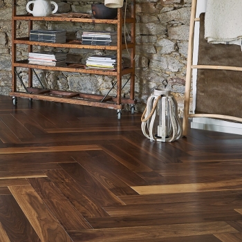 Panaget Walnut Satine 14 x 139mm Herringbone Flooring